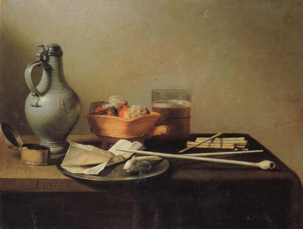Pieter Claesz Pipes and Brazier oil painting image